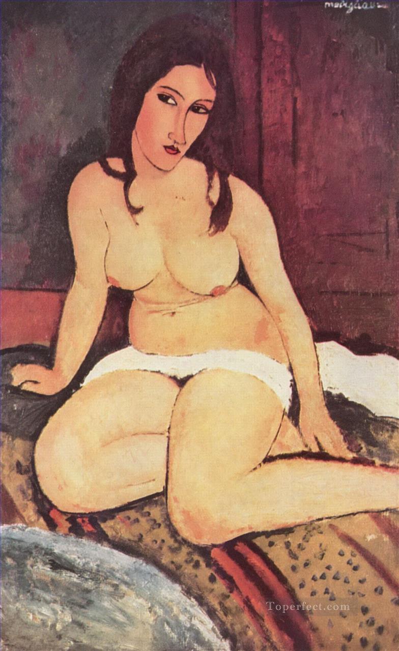 seated nude 1917 2 Amedeo Modigliani Oil Paintings